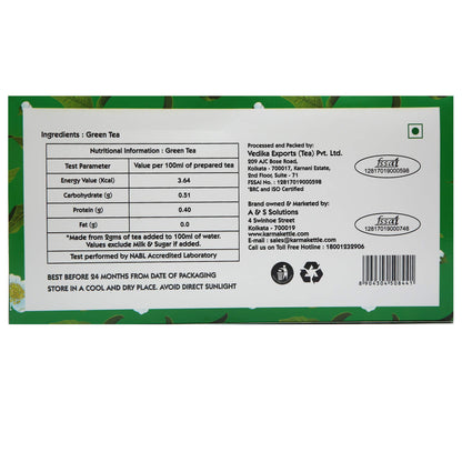 Karma Kettle | Green Tea |Unbleached and Staple-Free with Natural Flavorings | 100 Tea Bags