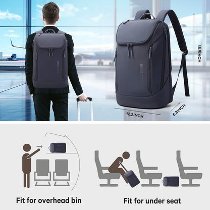 BANGE Commute backpack can hold 15.6 inch laptop,Fight approved carry on backpack for men and woman, Blue, Large, Fashion