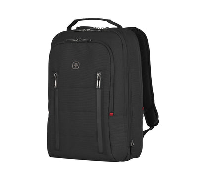 Wenger CITY TRAVELER Laptop Backpack for 16 Inch Laptop & 12 Inch Tablet Pocket, Doubles as an overnighter in Black (16 Litre)-blend of style & function, Swiss designed, 606490
