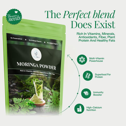 Maadico Organic Moringa Powder, 200 Gms | Rich In Vitamins, Minerals, Antioxidants, Fibre, Plant Protein & Healthy Fats | Nutrient-Rich Superfood for Energy, Immunity & Daily Wellness |