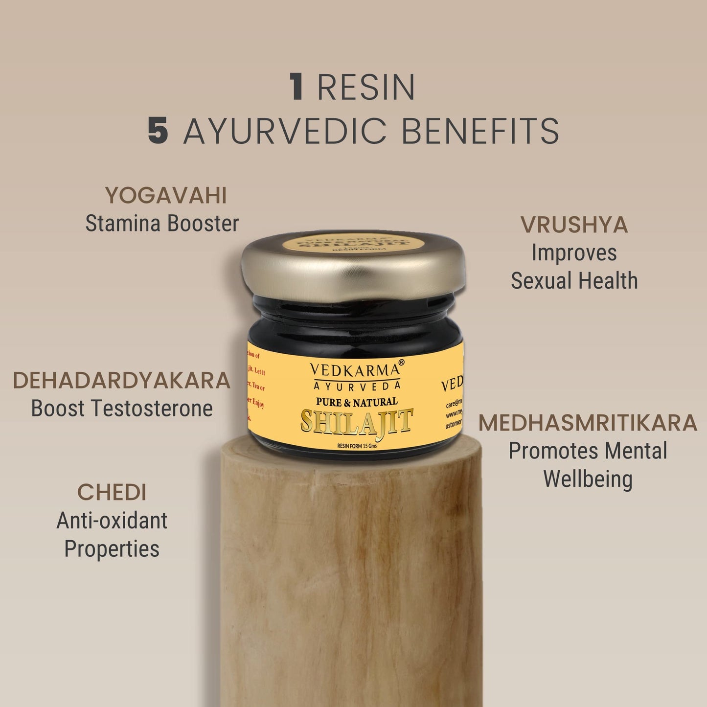 VEDKARMA Himalayan Shilajit Resin Form Pack Of 1 (15 Gm)- image 8