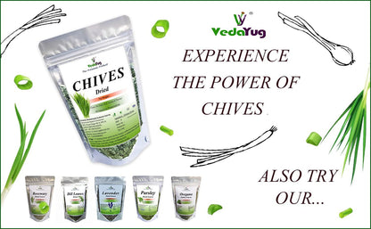 VY VedaYug Chives Herb Seasoning | Chives Dried Leaves | Chinese Chives - 40 grams
