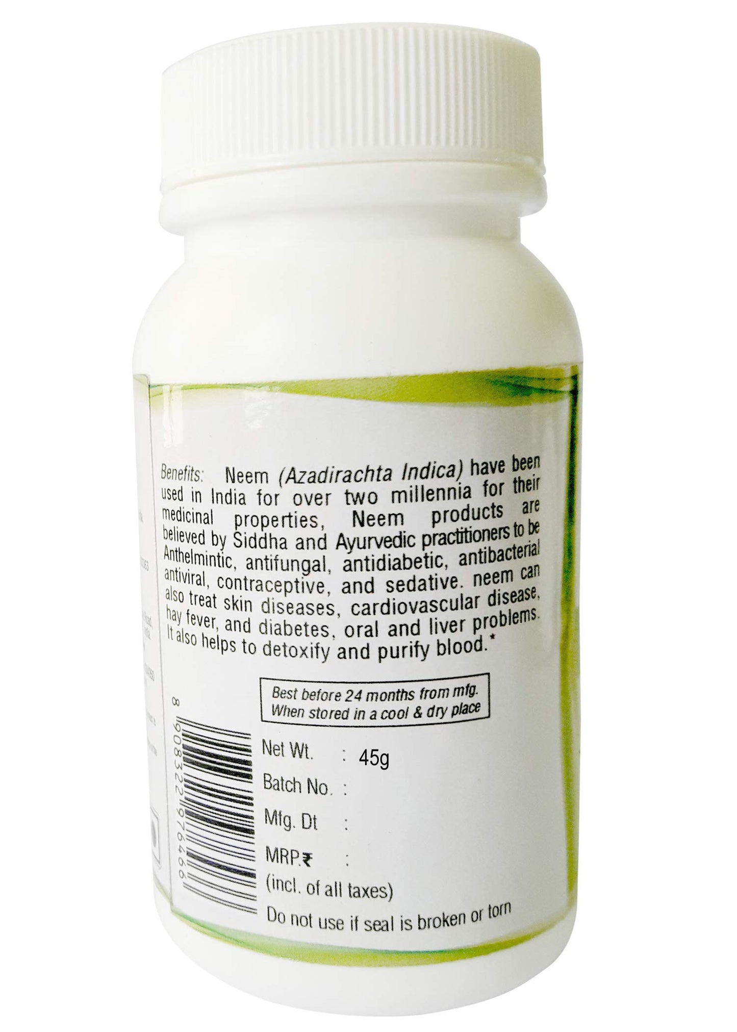 ERBZENERG® Organic NEEM 90 Capsules | Pack of 1
