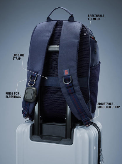 The Souled Store FCB Legacy Backpack – Official FC Barcelona Red & Blue 24L Laptop & College Bag, Travel Daypack for Men & Women