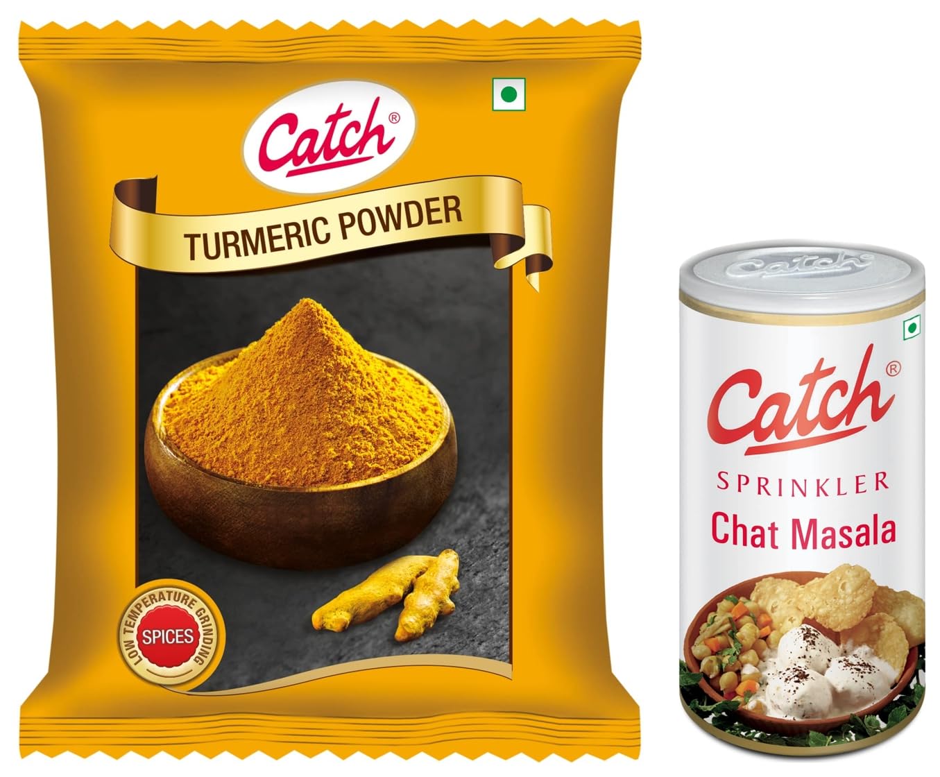 Catch Turmeric Powder, 500g & Catch Sprinkles Chat Masala, 100g