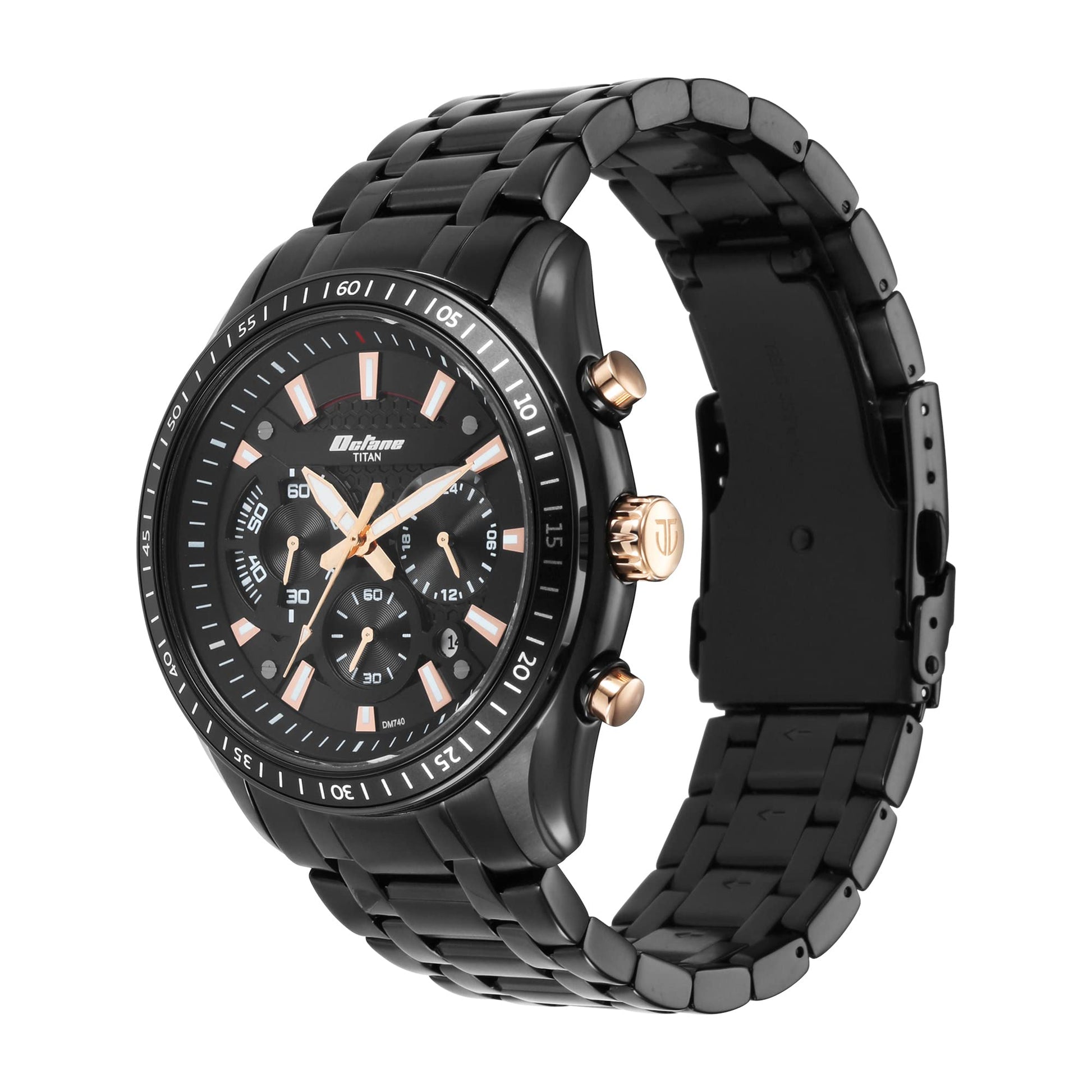 Titan Analog Black Dial Men's Watch-90077KM04- image 4