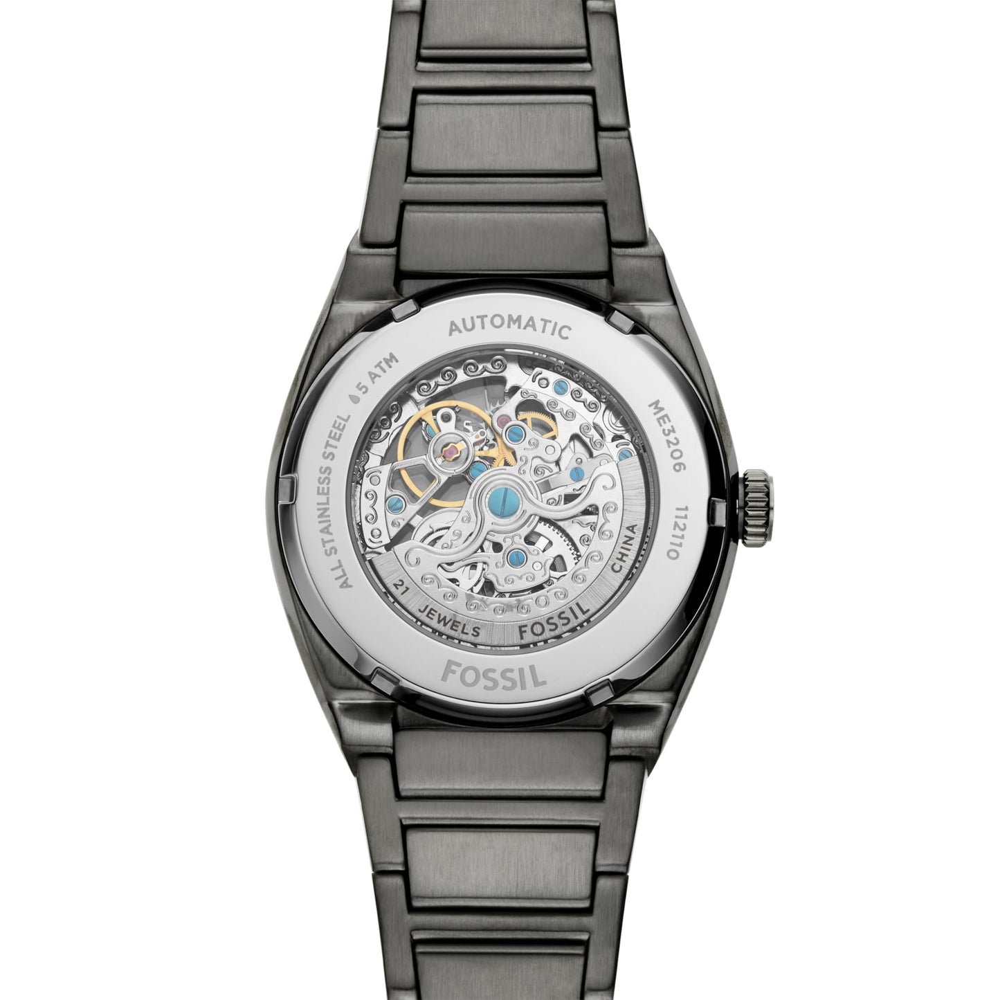 Fossil Everett Analog Gray Dial Men's Stainless Steel Watch-Me3206