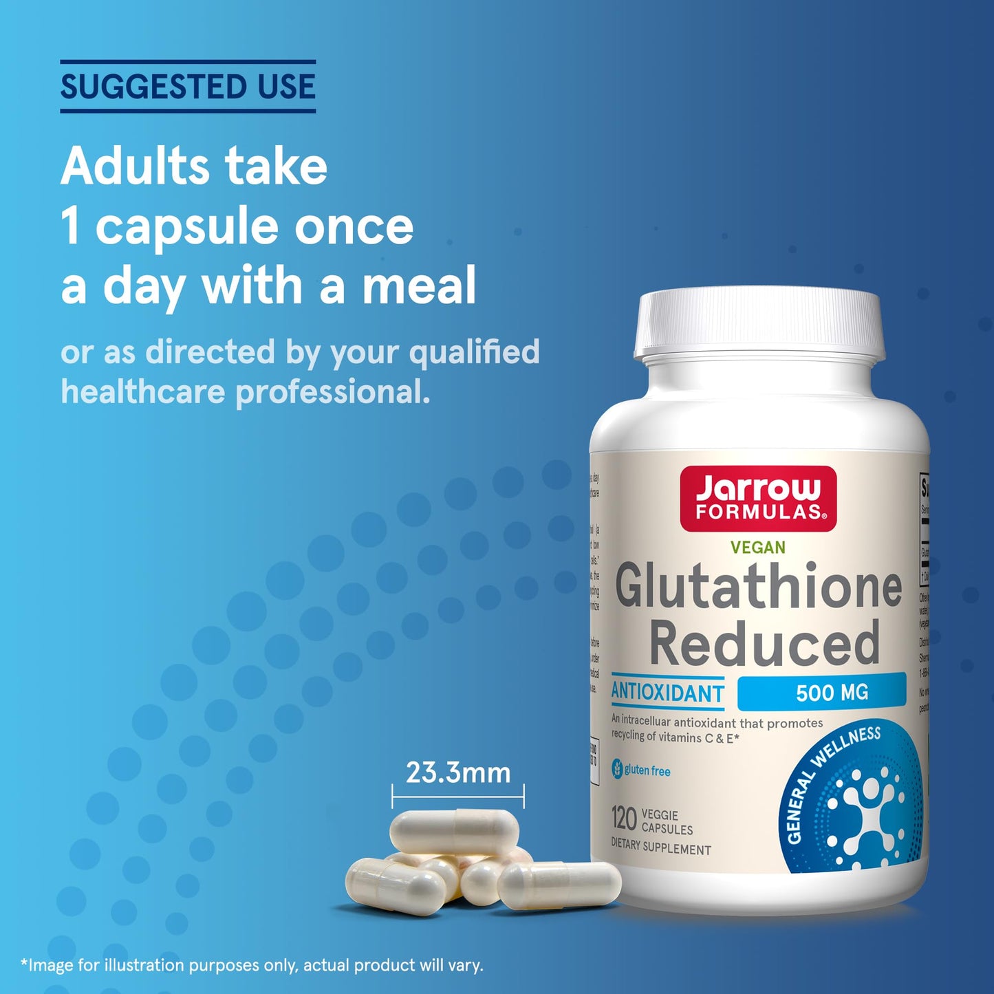 Jarrow Formulas Glutathione Reduced 500 Mg - 120 Capsules- image 5