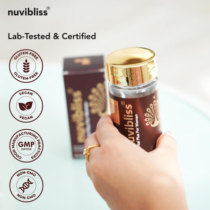 Nuvibliss Vital Plus For Women | Ayurvedic Herbal Supplement with Traditional Ingredients | Daily Support for Energy & Wellness | 30 Vegetarian Capsules