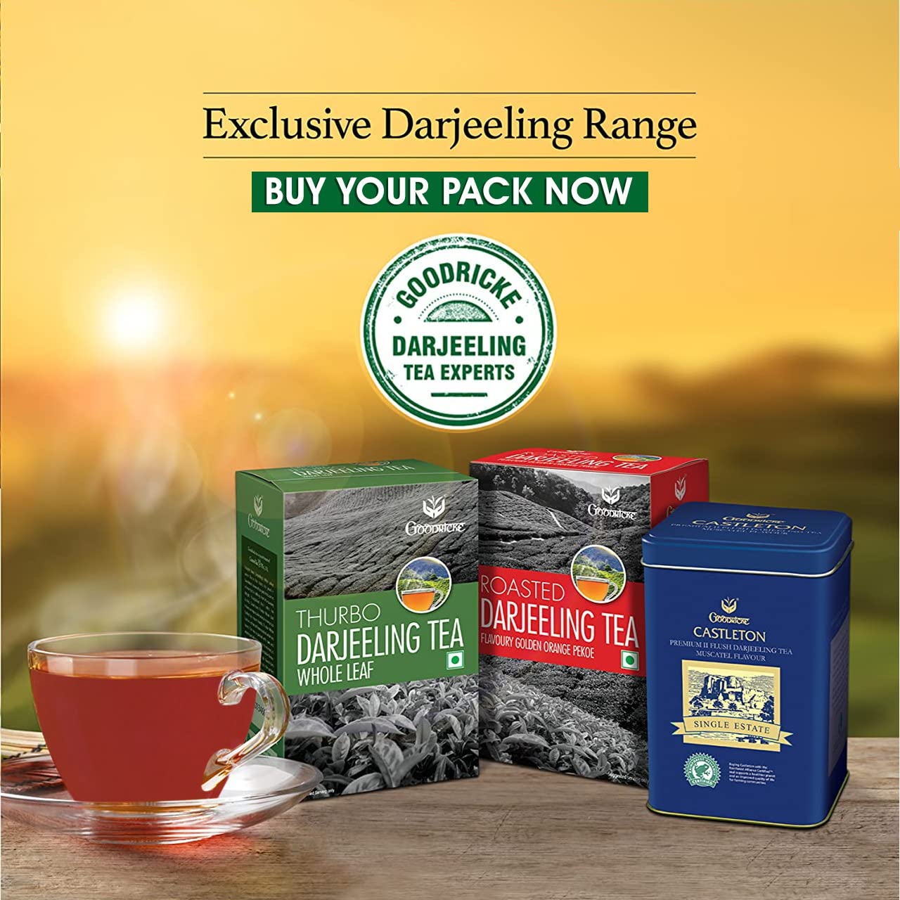 GOODRICKE Thurbo Fanning Darjeeling Tea - 250 gm (Pack of 1) |Fanning | Premium Black Tea with Long Lasting Taste and Aroma