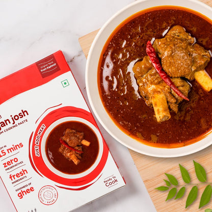 CURRYiT Kashmiri Rogan Josh Curry Paste 250g | Ready to Cook in 15 mins | Serves 6 | Just add Fresh Mutton, Chicken, Meat, Fish | Made with Ghee | No Preservatives | Eat with Khameeri Roti | Indian Masala Gravy