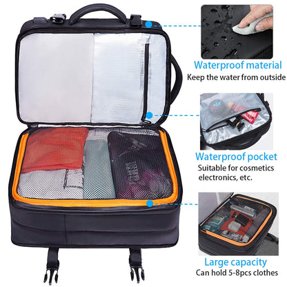 BANGE Titan Ultrafit 5.6-inch Laptop Bag Backpack for Men and Women 35L Outdoor and Camping 3in1 Office Bag,Travelling,Backpack - Black