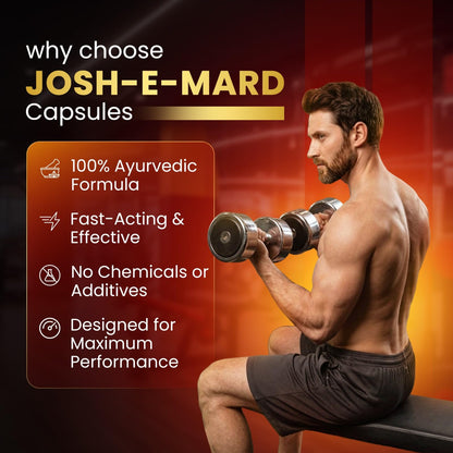 KAYNA HEALTHCARE Josh-E-Mard Power Capsules for Stamina & Vitality Support | Energy, Strength & Performance Booster | Herbal Supplement for Men, 60 Capsules