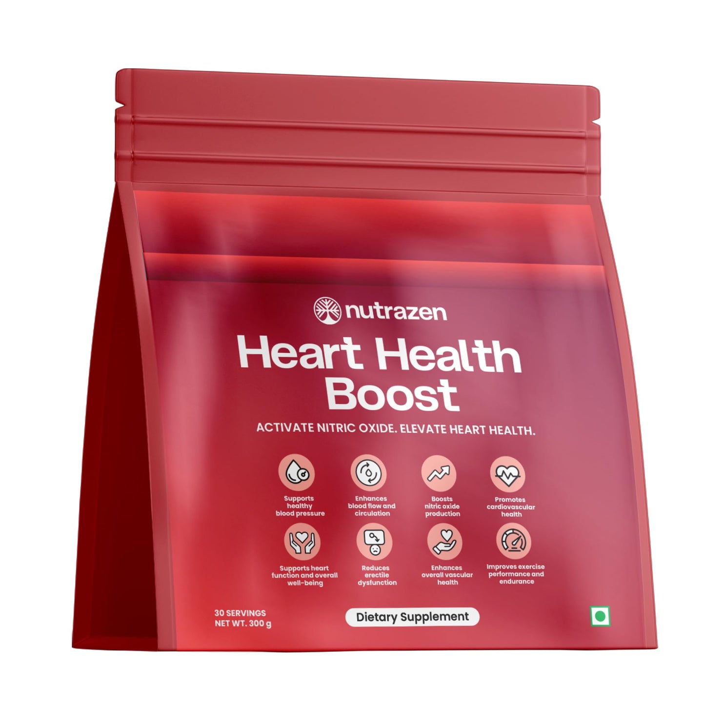 Nutrazen Heart Health Boost | L-Arginine, L-Citrulline Malate, Beetroot & Garlic Extract | Supports Healthy Circulation, Vitality & Energy | With Liposomal Vitamin C & Glutathione Antioxidant Formula | 30 Sachets