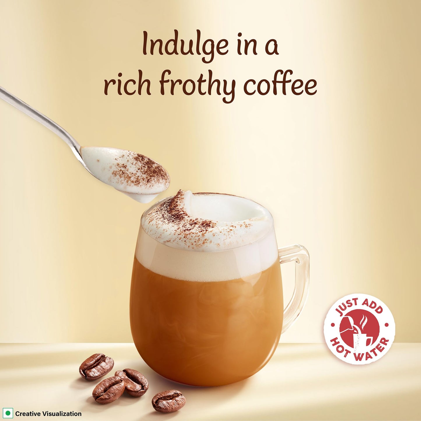 Nescafe Cappuccino | Cafe-like Coffee At Home |Coffee Premix | Just Add Hot Water | 125 G (5 Sachets x 25 G).
