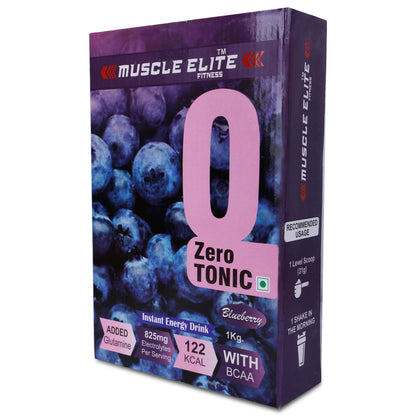 Muscle Elite Fitness Isotonic Instant Energy Drink Formula, Extended Workout Electrolyte Energy Drink Dextrose Monohydrate and L-Glutamine | 825mg Electrolytes [32 Servings, Blueberry Flavor]