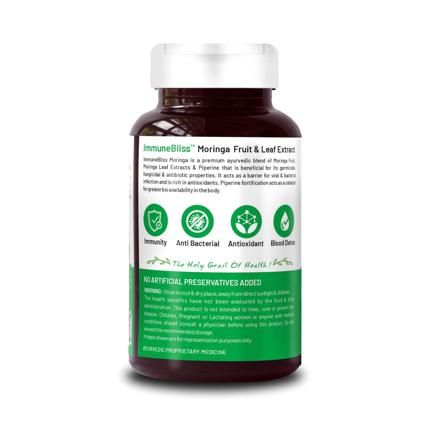 Bliss Welness Moringa Biopiperine 1000 Mg Superfood, Pure Moringa Fruit- image 9