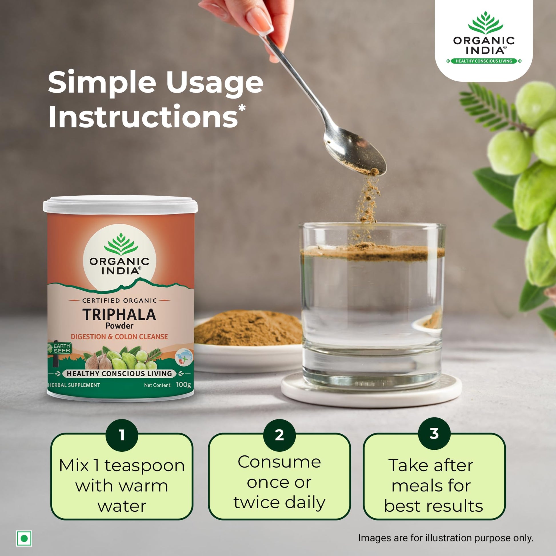 A TATA Product - Organic India Triphala Powder - 100g, Supports Immune- image 6