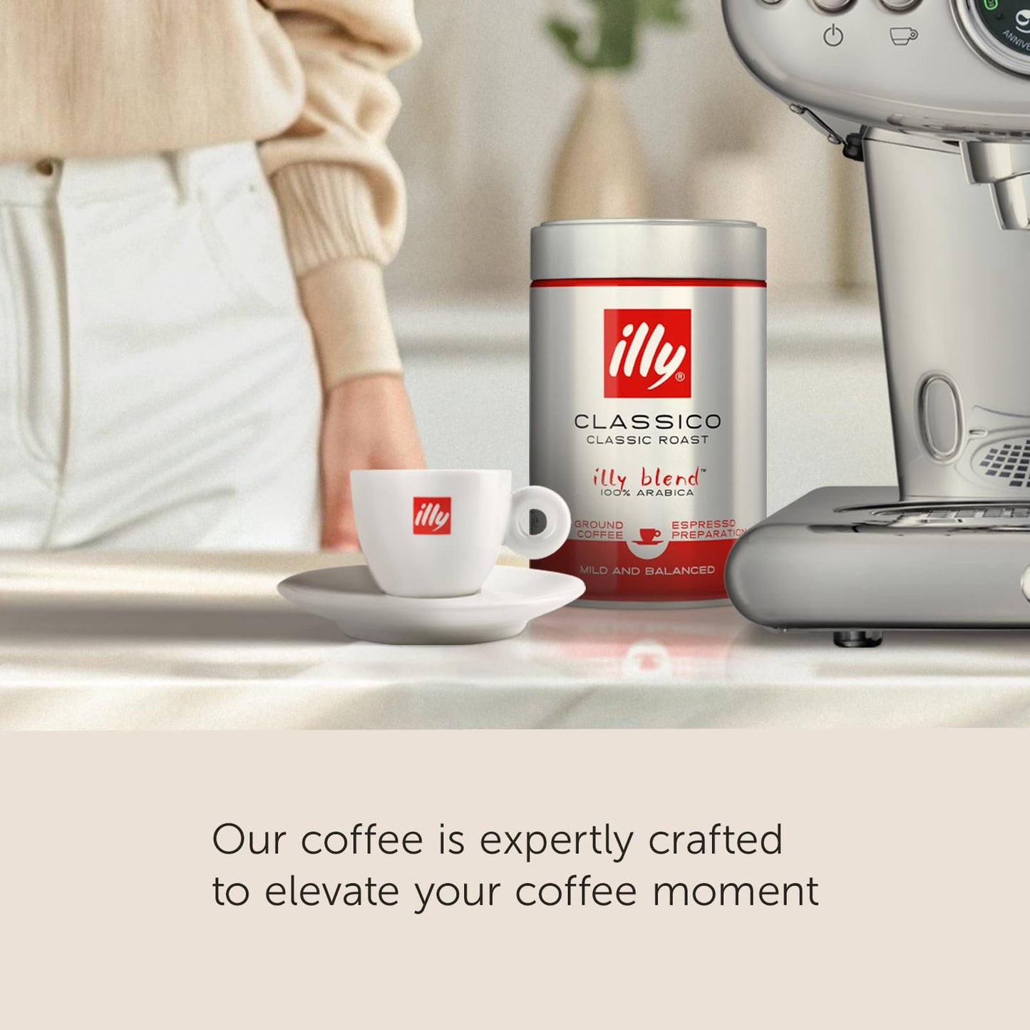 Illy Espresso Dark Roast Ground Coffee - 125g(4.4oz)