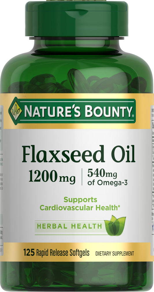 Nature's Bounty Flaxseed Oil 1200 mg - 125 Capsules