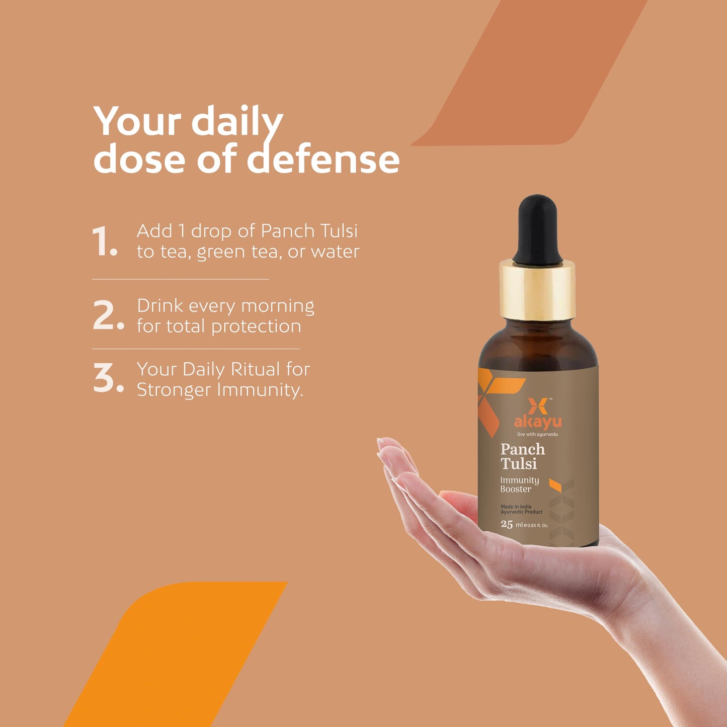 Akayu Ayurvedic Panch Tulsi Oil - 25 ml | Immunity Booster and Blood Pu- image 2