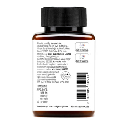 WOW Life Science Omega-3 Fish Oil 1300mg - 30 Capsules| For Men & Women | 3X Strength - 550 mg EPA & 350 mg DHA| For Muscle & Joint Support, Healthy Heart & Cognitive Support| No Fishy Burps