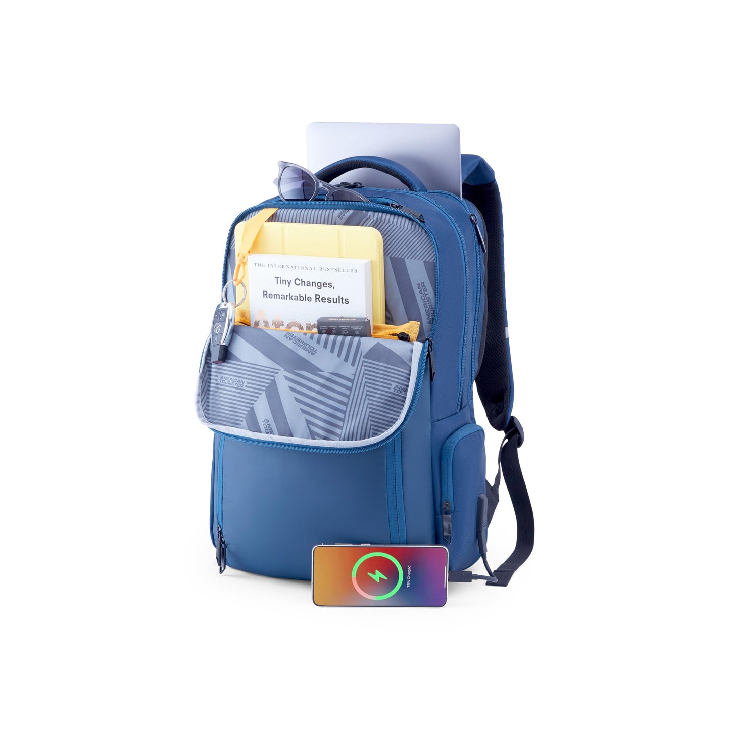 American Tourister Segno 4.0 | 30 Ltrs | 3 Compartments | Bottle Pocket | Ergonomic Padded Back Panel & Shoulder Straps | Laptop Backpack | 1 Year International Warranty | Navy