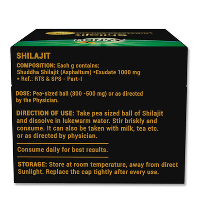 Zandu Pure Himalayan Shilajit Resin, 20 Grams (Pack of 1) | Natural & Ayurvedic| Helps Enhance Strength & Stamina | Maintains Overall Holistic Wellness, 40 Servings