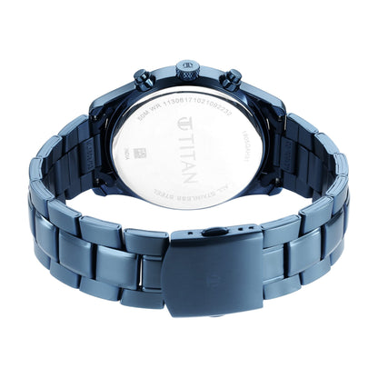 Titan Neo Splash Quartz Multifunction Midnight Blue Dial Metallic Blue- image 9
