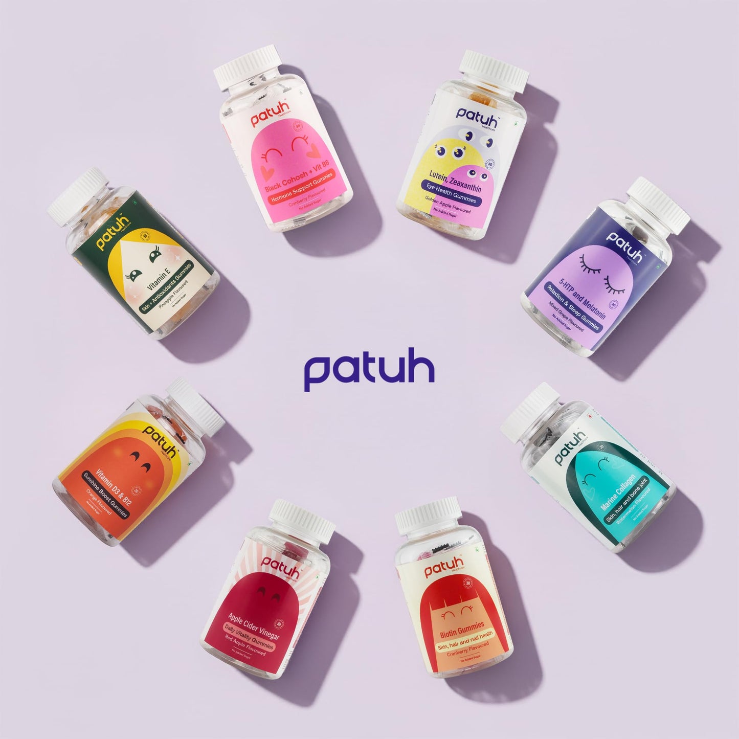 PATUH HEALTHCARE Sleep Support Gummies for Men & Women | 100% Vegetarian Formula With 5-HTP & Melatonin | Helps Relaxation & Deep Sleep | Grape Flavour Vegan Gummies | Pack of 1