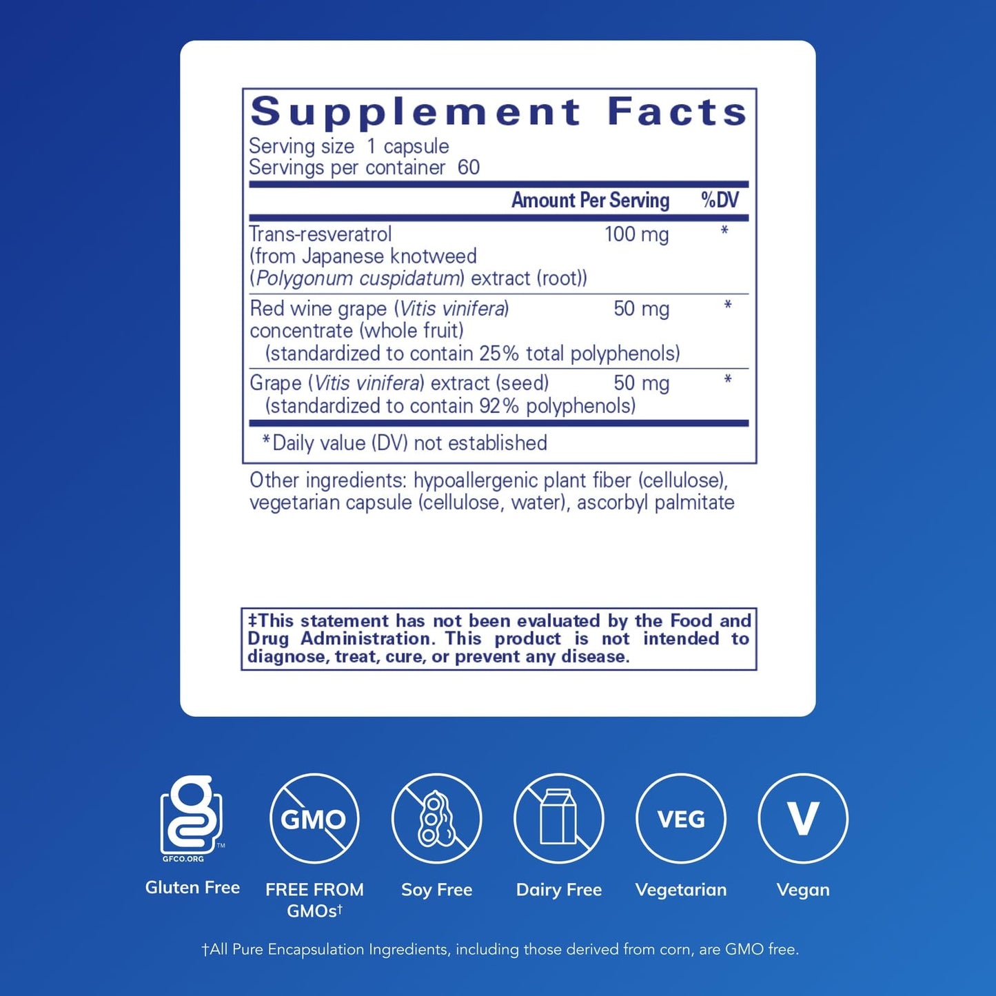 Pure Encapsulations Resveratrol Extra 60c