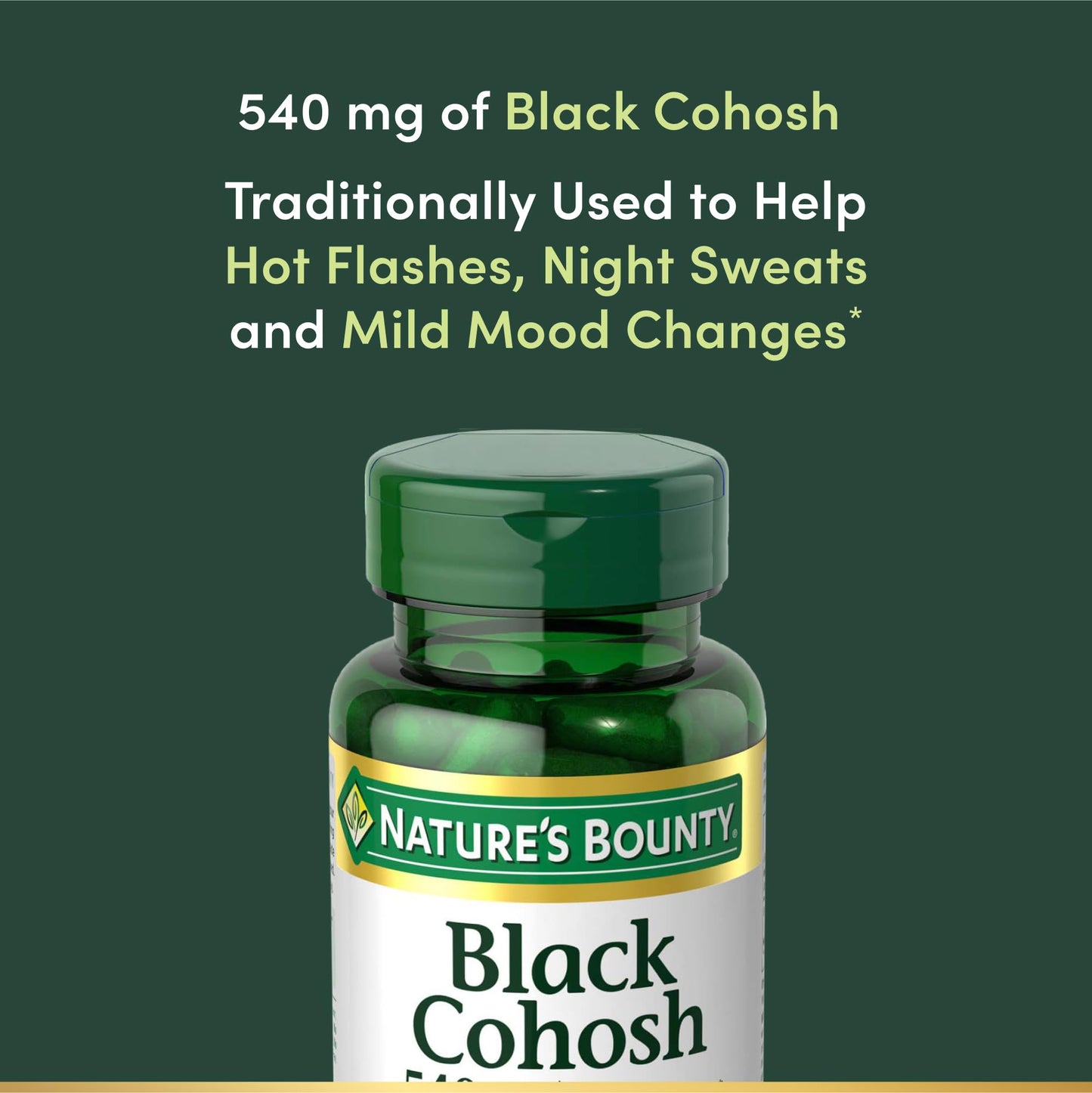 Nature's Bounty, Black Cohosh, 540 mg, 100 Capsules