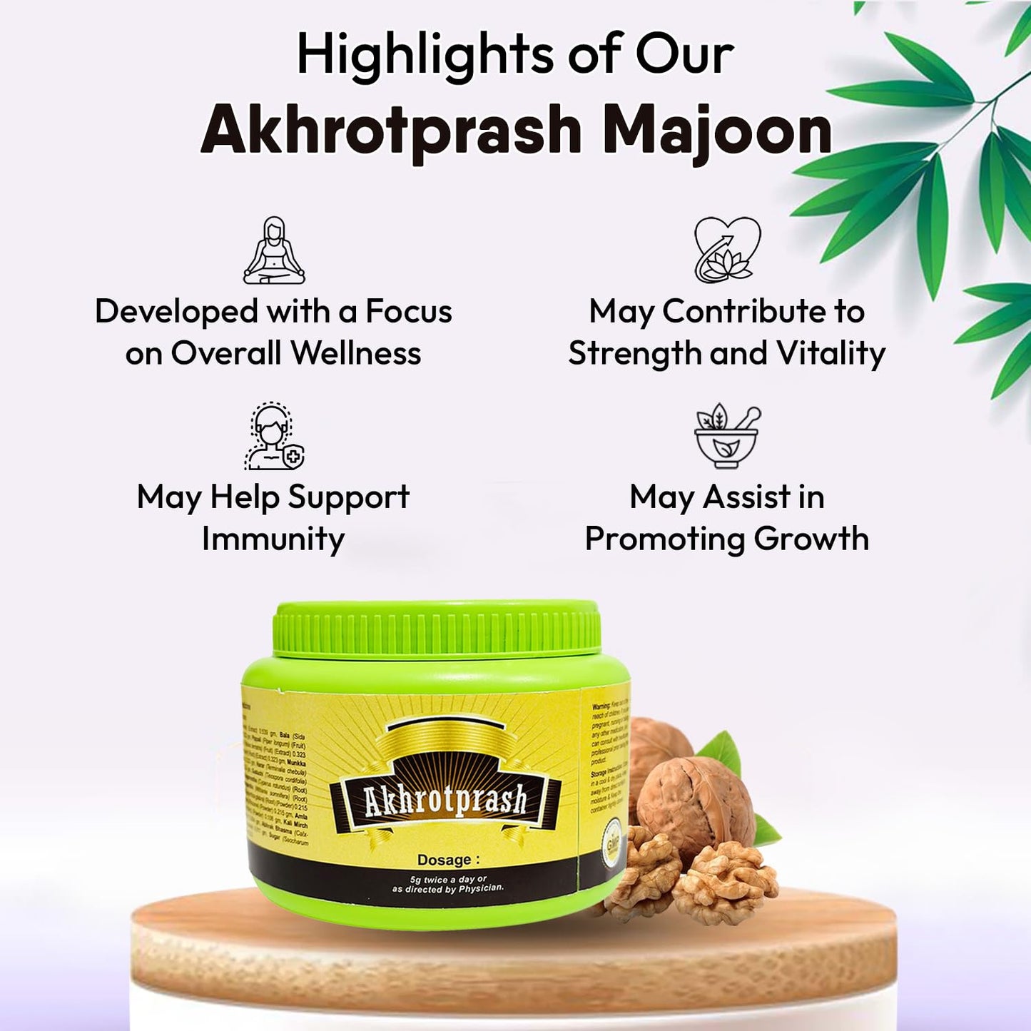 Hakim Suleman's Akhrotprash Majoon – 400g (Pack of 3)