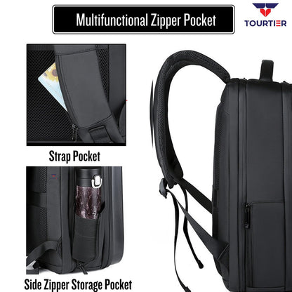 TOURTIER Hard shell Business Travel Laptop Backpack with USB Charging P- image 4