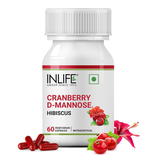INLIFE Cranberry 400mg D-Mannose 400mg & Hibiscus 200mg Extract Urinary Tract UT
