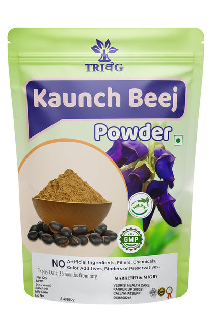 Trivang Safed Musli, Ashwagandha, Kaunch, Shatavari Powder Combo - Herbal Supplement - 4 Items (100gm(eachPack))