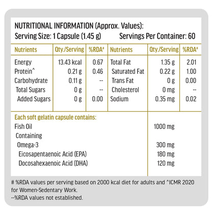HealthKart HK Vitals Omega 3, 1000 mg Omega 3 with 180 mg EPA & 120 mg- image 6