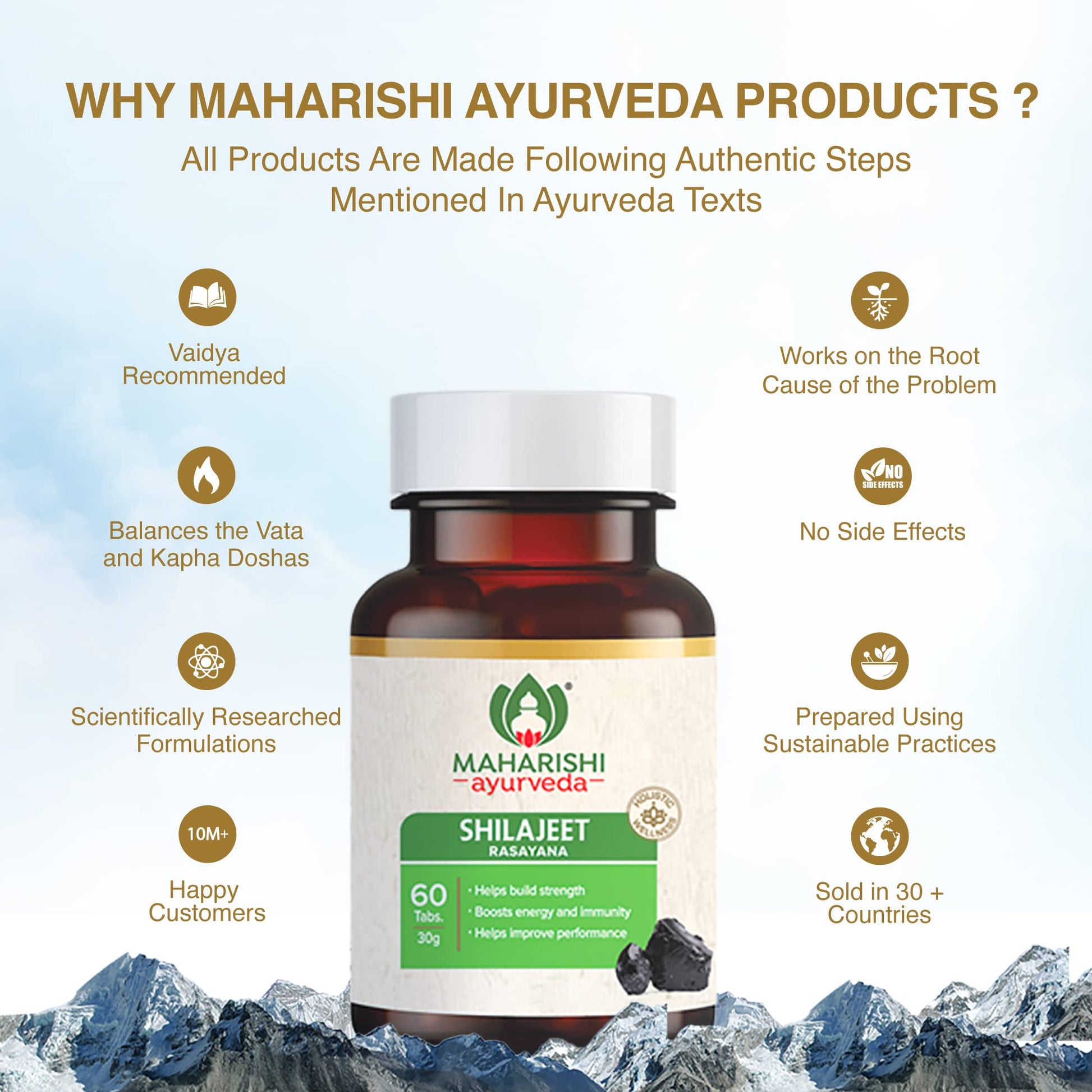 Maharishi Ayurveda Shilajeet Rasayana | 60 Tablets Pack- image 6