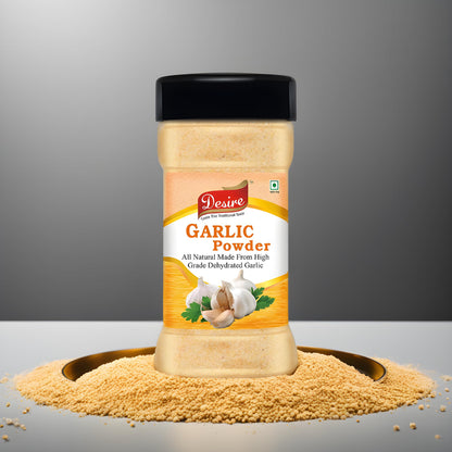Desire Dehydrated Garlic Powder, 200g | No Additives, Ideal for Cooking, Seasoning, and Baking | Natural Flavor Enhancer