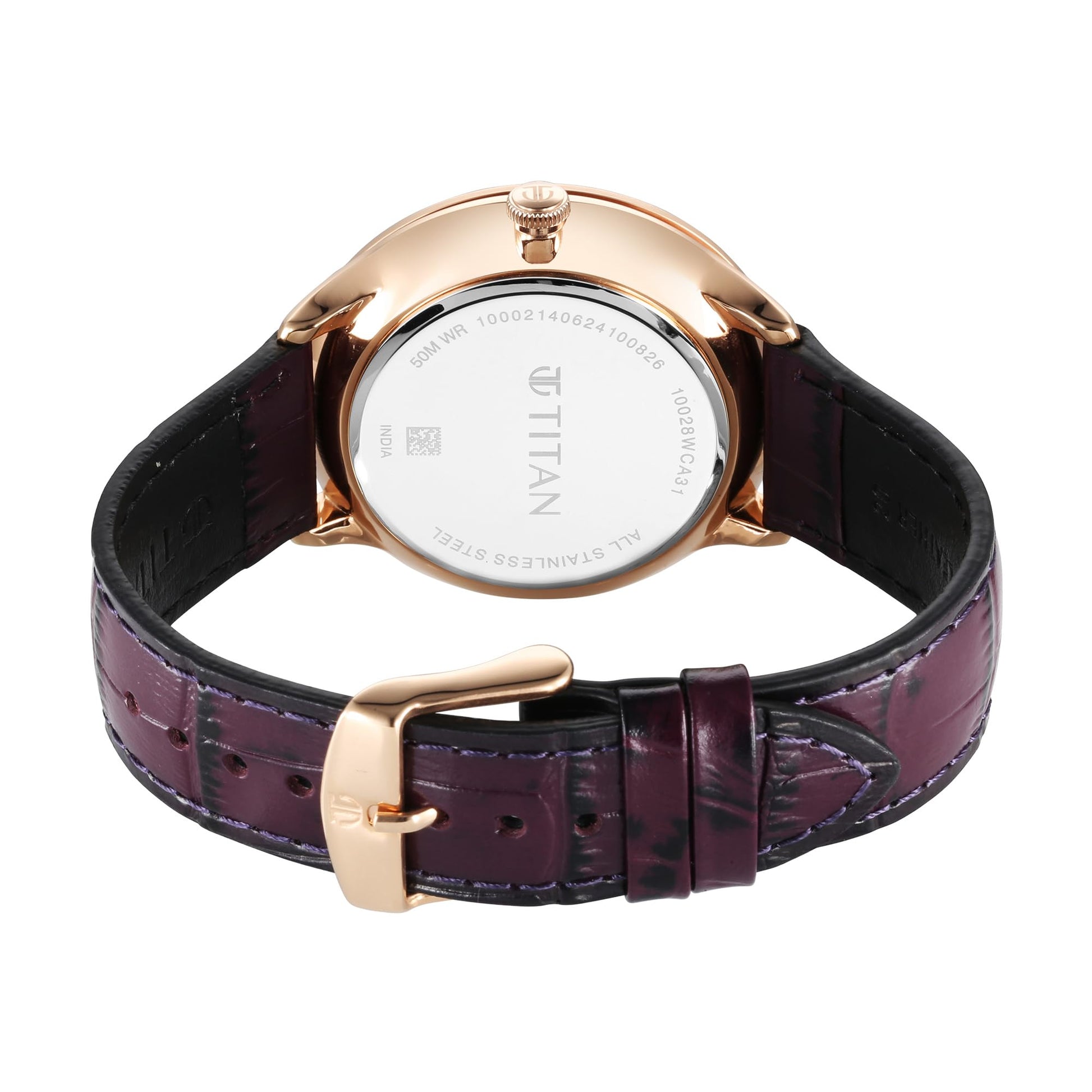 Titan Analog Purple Dial Men's Watch-10028WL01- image 5