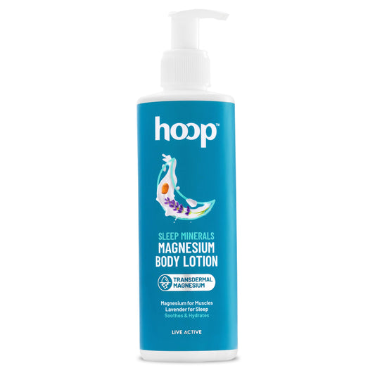 hoop Magnesium Sleep Body Lotion | Topical Magnesium Chloride Supplement for Muscle Recovery, Better Sleep | Magnesium Oil Supports Deep Sleep, Recovery from Cramps, Fitness | 250 ml