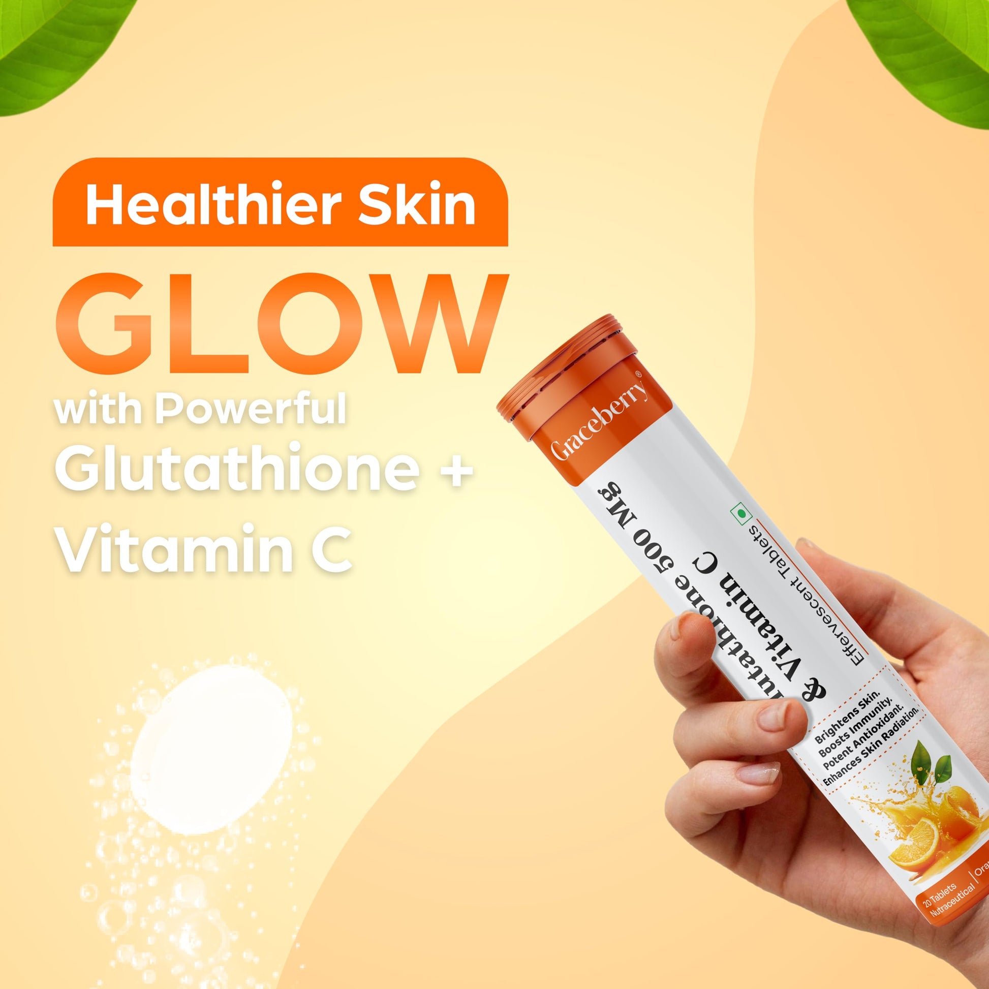 Graceberry L-Glutathione Tablets for Radiant Skin Health | 60 Effervesc- image 5