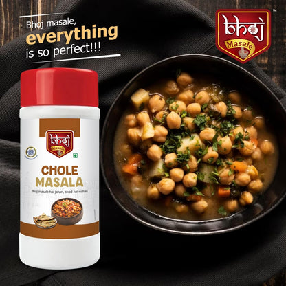 Bhoj Masale Chole Masala 450GM | Blended Spice With Natural Oils for Authentic Taste and Colour | For Healthy Delicious & Flavourful Cooking. No colour, no preservatives, no onion and no garlic ( Jain Masala )
