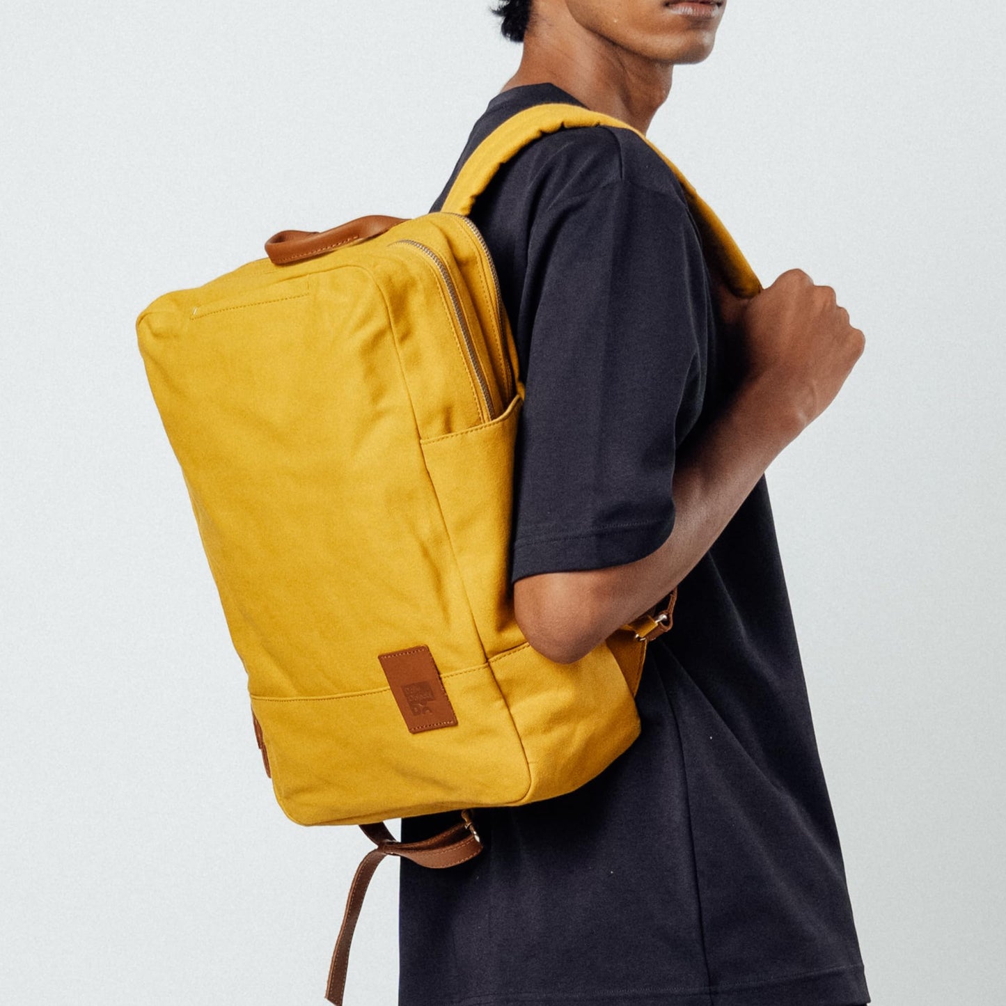 DailyObjects 9 to 9 Everyday Casual Laptop Backpack (16L) Fits Upto 15" Laptop | Unisex Shoulder Travel Bag | Durable Canvas Material | Zippered Compartment with Slip Pockets | Trolley Sleeve