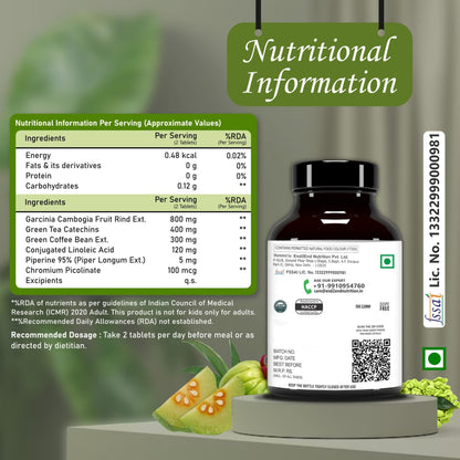End2End Nutrition Keto Cutz fat burner with Garcinia Cambogia, Green Tea, Green Coffee Bean | Weight Loss Product for Men and Women - 60 Tablets