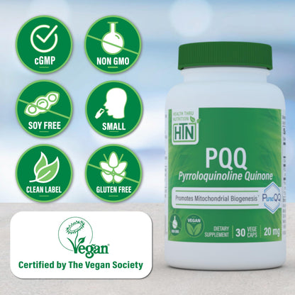 PQQ 20mg (Pyrroloquinoline Quinone) 30 vegecaps