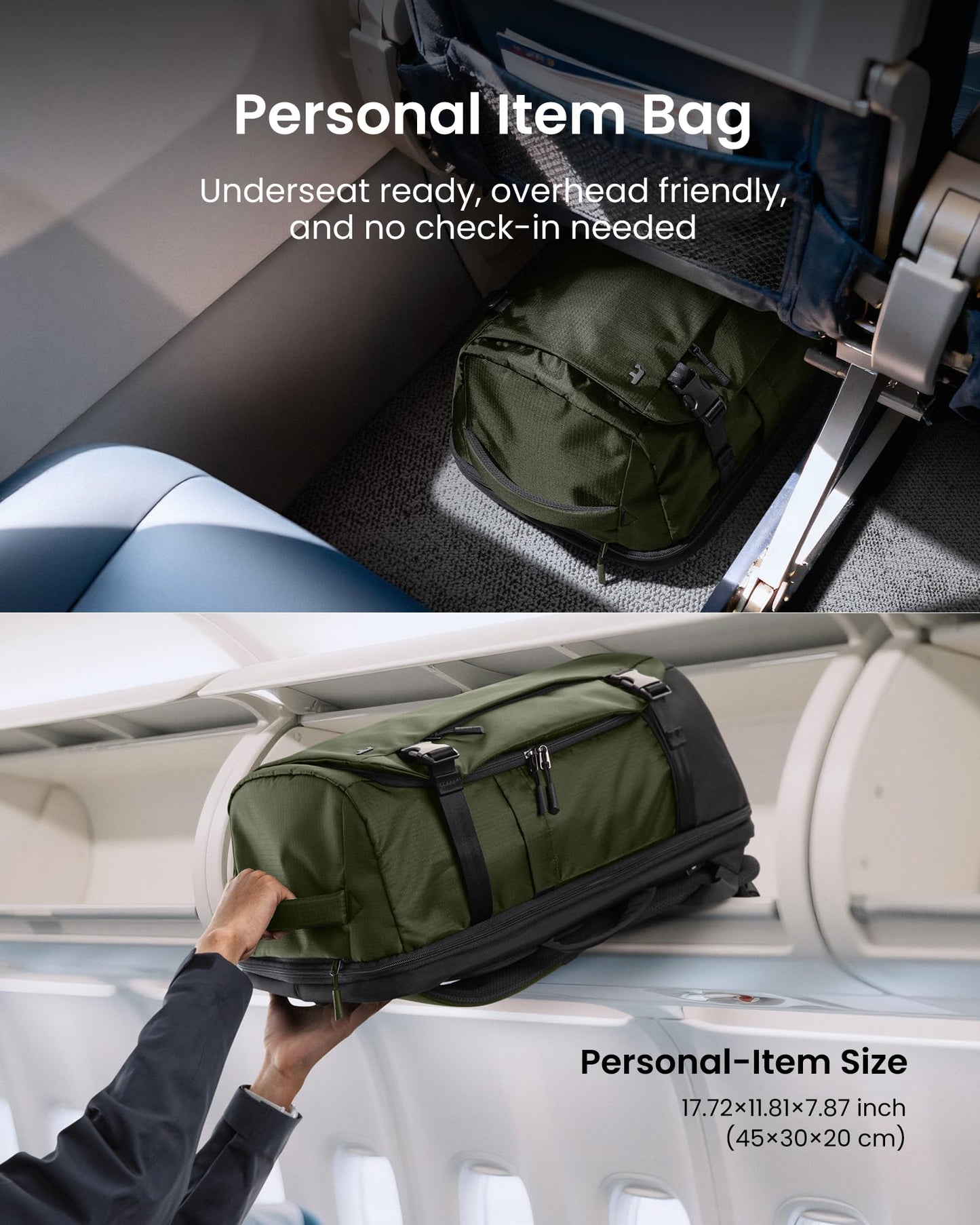 Tomtoc Navigator-T66 Lite Travel Laptop Backpack 16inch/28L-Green