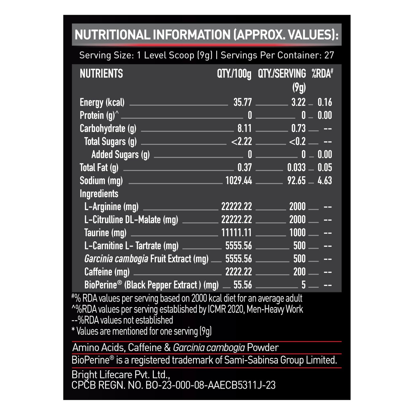 MuscleBlaze Pre Workout Ripped (Raspberry Lemonade, 250 g, 27 Servings)- image 4