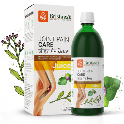 Krishna's Joint Pain Care Juice - 500 ml | Natural Pain Reliever |9 Powerful Herbs like Rasana, Kutaki, Daru Haridra Ashwagandha Strengthens the muscle | Sugar free Juice with No Added Color or Flavour