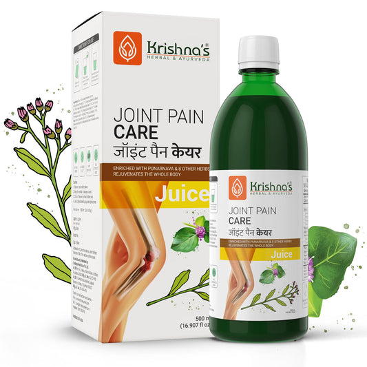 Krishna's Joint Pain Care Juice - 500 ml | Natural Pain Reliever |9 Powerful Herbs like Rasana, Kutaki, Daru Haridra Ashwagandha Strengthens the muscle | Sugar free Juice with No Added Color or Flavour